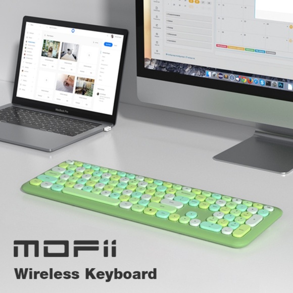 MOFii 666 2.4G wireless keyboard matcha green - Picture 2 of 13